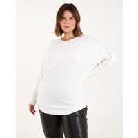 Curve Jumper With Silver Sparkle - 18/20 / WHITE