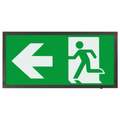 Duceri 3W LED Maintained Emergency Black Sign LEFT