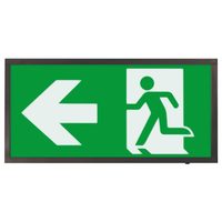 Duceri 3W LED Maintained Emergency Black Sign LEFT