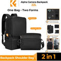 K&F CONCEPT 22L Camera Backpack 2 In 1 Photographers Camera Shoulder Bag Crossbody Travel Bag For Sony Canon Nikon Camera Lenses