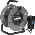 Sealey 2 Socket Cable Extension Reel and RCD Plug 240v 25m