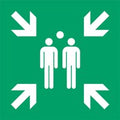 Pictogram bordje Djois Verzamelplaats 300x300mm groen