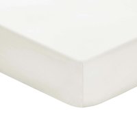 1951 Plain Dye Percale Single Fitted Sheet, cream
