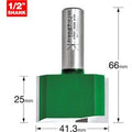 Trend CRAFTPRO Two Flute Straight Router Cutter 41.3mm 25mm 1/2"