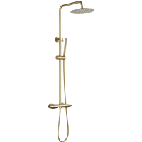 Aqua Elegance – Opbouw Regendoucheset – Geborsteld Messing – Pvd Coating – Vernet Binnenwerk Met Keramische Schijven