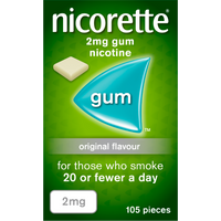 Nicorette Original Sugar Free 2mg Gum 105