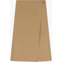 Jupe midi effet suede taille haute