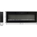 70/80 Inch Wall Mounted/Recessed Electric Fireplace with 9 Colours