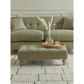 Visby Ottoman - Vintage Taupe Cotton Stripe