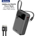 Hichain PD65W Power Bank 20000mAh Built-in USB-C Cable Multifunctional Phone Charger For Laptop Earphones Tablets Other Device