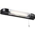 KnightsBridge 230V IP20 6W LED Shaver Light with Dual USB Charger - Matt Black