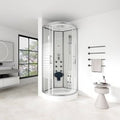Home Deluxe Cabina doccia con cascata e massaggio dorsale WHITE PEARL - 100 x 100 cm