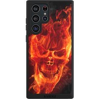 Samsung Galaxy S22 Ultra NIVOpure noir Coque de telephone coque NIVOpure noire Skull Totenkopf Fire