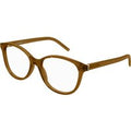 SAINT LAURENT Kvinde SAINT LAURENT SL M112 006 Optiske stel Acetat Brun Transparent Rund