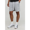 Pantalón Corto Holgado Largo Con Bordado De Italia, Gris