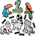 Rainforest Animal Fuzzy Art Magnets Classpack (Pack of 30) Craft Kits