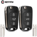 KEYYOU New Remote Key Shell per Hyundai I20 I30 IX35 I35 Accent Kia Picanto Sportage K5 3 pulsanti Flip pieghevole portachiavi a distanza