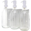 Distributeur de savon mural triple blanc