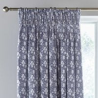Burleigh x Bedeck of Belfast Calico Lined Curtains 90" x 72", Blue