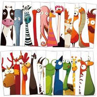 30PCS Animal Funny Bookmarks Reading Book Pages Marking Student Creative Gifts Decoration Page Marking Cards