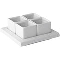 Utopia Titan Gourmet Square Tray &amp; Square Bowls 6"/ 3.25oz