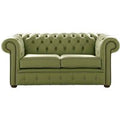 Chesterfield 2 Seater Shelly Mountain Tree Leather Sofa Settee