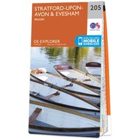 Ordnance Survey OS Map of Stratford-upon-avon & Evesham: Explorer 205