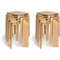 Erzi Hocker aus Formholz, 10er Paket