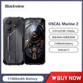 Blackview OSCAL Marine 2 Rugged Smartphone Android 15 11000mAh Battery AI Phone 6.56Inch HD+ Unisoc T615 8GB+128GB Cellphone NFC