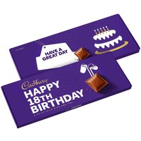 Cadbury Dairy Milk Happy 18th Birthday XL Chocolate Bar 850g