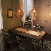 Shadome-Pendant Lights for Kitchen – Tonka Scandinavian LED Wood Pendant Light