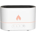 Siming Flame Aromatherapy Machine Home Bedroom Silent Atmosphere Light Humidifier Flame Diffuser Home Decor | Color: White | Electrical outlet: USB