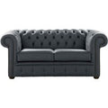 Chesterfield 2 Seater Shelly Knight Leather Sofa Settee