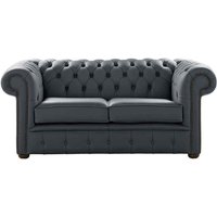 Chesterfield 2 Seater Shelly Knight Leather Sofa Settee