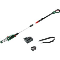 Bosch UNIVERSALCHAINPOLE P4A 18v Cordless Telescopic Pole Tree Pruner 200mm 1 x 4ah Li-ion Battery Charger