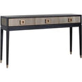 Textured Brass Trim Console Table
