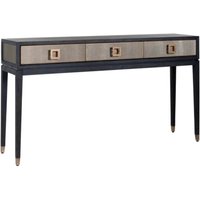 Textured Brass Trim Console Table