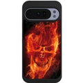 Google Pixel 10 Pro XL Handy NIVOpure black Handyhülle Hülle NIVOpure Case Schwarz Skull Totenkopf Fire