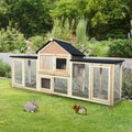 Home Deluxe Houten konijnenhok CUNA - 210 x 84 cm