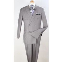 Apollo King Mens 2pc Double Breasted Suit with Pleated Pants
