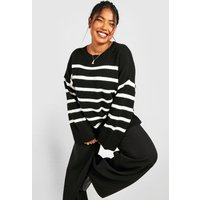 Jersey Plus Oversize De Punto Suave, Negro