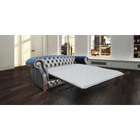 Best Pull Out Sofa Bed Sale In Black Leather Chesterfield Oxley 3 Seater