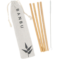 Banbu Bamboo straws - 4 pcs