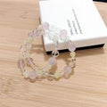 Clear Quartz, Prehnite & Rose Quartz Double-Wrap Bracelet