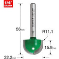 Trend CRAFTPRO Radius Router Cutter 22.2mm 15.9mm 1/4"