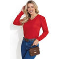 Blusa Manga Longa Vermelha