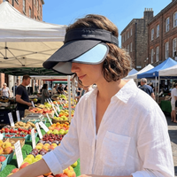 Breathable Sun Protection Hat Adjustable Lightweight Stretchable Brim Hat UV Protection Solid Color Empty Top Sun Hat
