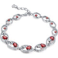 Firework Accessory 6ct Natural Red Garnet Stone Sterling Silver Sky Bracelets