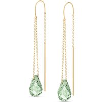 Green Amethyst Joanne Contemporary Earrings in 9ct Gold