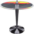 Casa Padrino Luxus Bistrotisch Silber / Schwarz Ã 60 x H. 72 cm - Runder Stehtisch